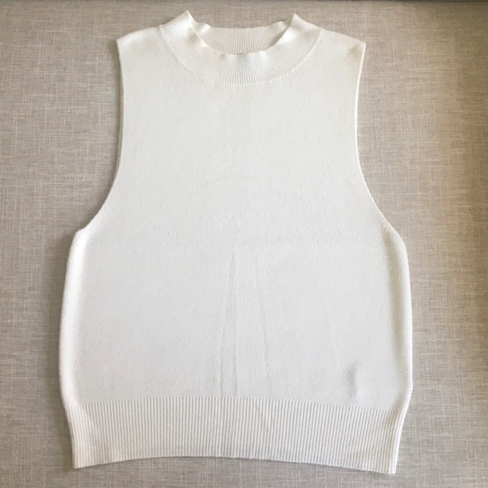 Express White Knit Tank Top Size S